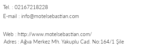 Motel Sebastian telefon numaralar, faks, e-mail, posta adresi ve iletiim bilgileri